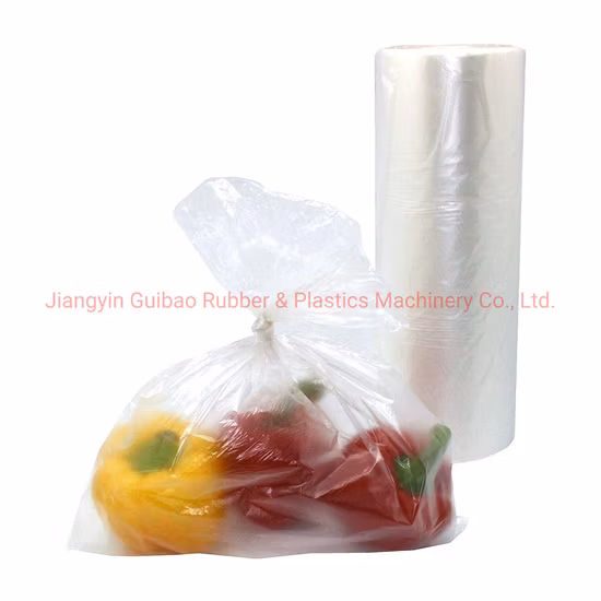 Flache Supermarkttüten-Herstellungsmaschine, rollende Gemüse- und Obst-Einkaufstüten-Einkaufstüten-Herstellungsmaschine für biologisch abbaubare HDPE-Beutel mit Papierkern